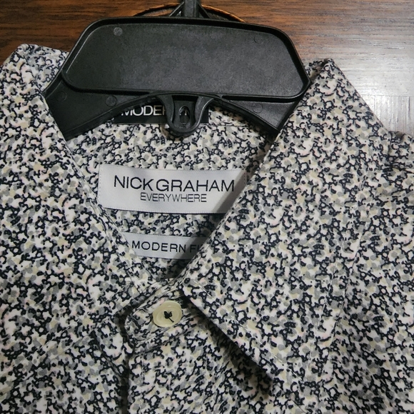 Nick Graham Long Sleeve Button Up Dress Shirt - Picture 2 of 4